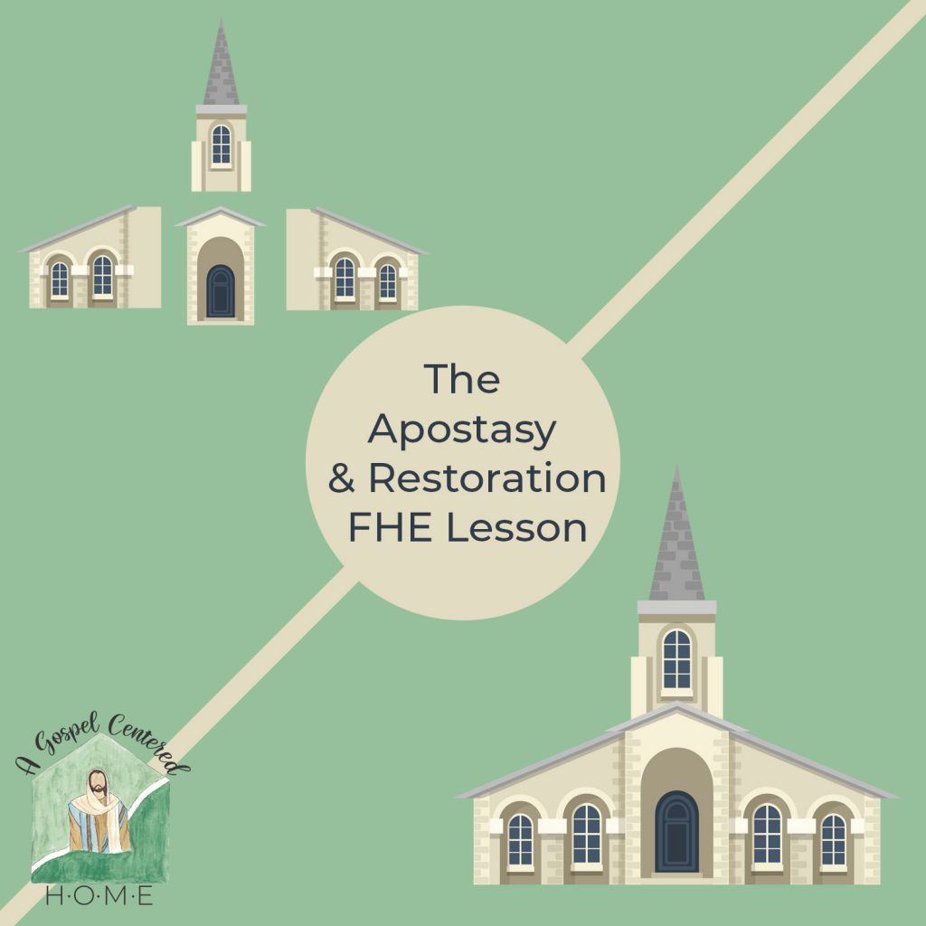 In this family home evening lesson you will learn what the apostasy is and why a restoration of the church was needed. There are activities geared to youth/older children and others for primary/nursery aged children.