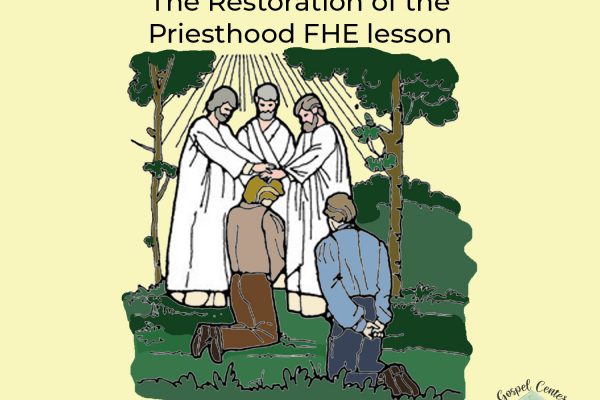 Learn about the restoration of the Aaronic and Melchizedek Priesthoods in this family home evening lesson. Additional activities to enhance learning for toddlers, children, teens, and adults are included.